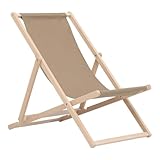 BAS Holzliege Klappliege Gartenliege Strandliege Sonnenliege bis 120kg oliv