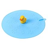Qianyu Silikon Abflussstopfen Süßer Großer Badewannenstöpsel 15 cm Flacher Saugnapf Haarstopper Duschboden Küchenspüle Abflussstöpsel für Wäsche, Badezimmer