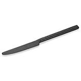 24x Menümesser SLATE, 22,5 cm, mit schwarzer PVD Beschichtung, Oberfläche in Schiefer-Optik, Chromstahl 13/0