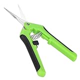 Spacnana 6,5 -Zoll -Edelstahlgartenschere, Federbelastete Mini -Spitzenschneider mit Seitenverriegelung, Pflanzenschneiderschere, Gartenschere, Gartenschere, Handfleisch (GREEN)