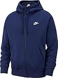 Nike Herren Sportswear Club Fleece Hoodie Mit Durchgehendem Reißverschluss, Midnight Navy/Midnight Navy/White, L EU