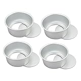 GRIRIW Einzigartiges Design Aluminiumlegierung Kuchenformen 4in Runde Mousse Kuchen Backformen Set