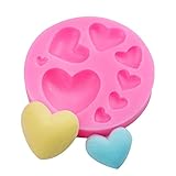 Eiscreme-Form Ice Lolly, Herz, Fondant olds Silikon – Harz in Herzform Olds für die Dekoration von Keksen – Fondant Schokolade Silikon Olds Sugarcraft Cake old für die Dekoration von Gebäck