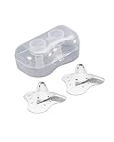 JUKOTA Contact Brusthütchen aus Silikon,Weiches,Ultradünnes Design,BPA,100% lebensmittelechtes Silikon,Geeignet für Stillproblemefrei,2 Hütchen (20 mm) und Aufbewahrungsbox