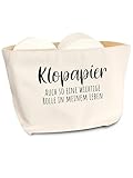 COZYINT Witzige Toilettenpapier Aufbewahrung | Platzsparende Klopapier Aufbewahrung oder Toilette/Klo | Toilettenpapierhalter Korb | Geschenk | Geschenkidee (Wichtige Rolle)