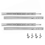 HELPMATE Nut Schubladenschiene 27 mm Länge 246 mm 2 Paar 4er Set Kugelauszug Schubladenauszug Schienensystem Schubladenführung Teilauszug Stahl verzinkt silber inkl. Befestigungsmaterial