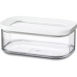 Mepal Transparente Vorratsdosen mit Deckel - Lebensmittelbehälter Rechteckige - Küchenorganizer & Aufbewahrungsbox aus Kunststoff - Vorratsbehälter Luftdicht & Stapelbar - 425 ml - White