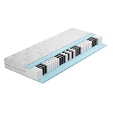 BMM Matratze 140x200 cm Ortho Medic Taschenfederkernmatratze Härtegrad H3/Öko-Tex Zertifiziert/ergonomische 7 Zonen Matratze Höhe 21 cm/Matratzen produziert in Deutschland