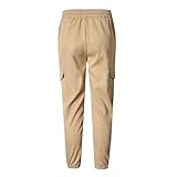 DBMZV Wanderhose Herren Wasserdicht Trekkinghose Männer Sommerhose Fahrradhose Lang Radlerhose Leichte Atmungsaktiv Outdoor Hosen für Urlaub Beach, Golfhosen Basketball Shorts Jogger(Khaki,XXL