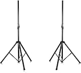 Pyle Lautsprecherständer Paar – Speaker Stand – Boxenständer Höhenverstellbar mit Tasche als Universelles Dreibein Boxen Stativ für Standlautsprecher Paar, Universelles Dual-PA-DJ-Stativ aus Stahl