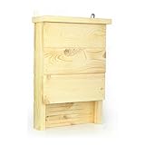Fledermauskasten Fledermaushaus Fledermausunterschlupf Fledermaushotel Winterquartier Standort ganzjährig aus Holz (Modell 5)