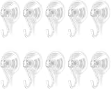 DEANKEJI 6-Pack Saugnäpfe mit Haken, Saugnapf mit Einer Tragfähigkeit von 5kg, 4,5 cm Saugnapf Haken Eignet sich für Duschen, Badezimmer, Küchen, Fenster