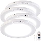Luminea Deckenlampe Wohnzimmer: 4er-Set LED-Akku-Decken- & Wandleuchte, Bewegungssensor, Fernbedienung (Deckenlampe mit Bewegungssensor, LED Leuchte mit, Decke)