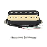 FLEOR Keramik Doppelspulen Humbucker Tonabnehmer Humbucker Pickup 52 mm Steg Tonabnehmer für E-Gitarre, Zebra