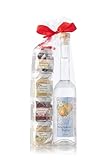 Geschenkset aus dem Allgäu | 200ml Williams-Christ Birnen-Brand | Fruchtaufstriche-Honig Weihnachts Geschenkset | Handgemachte Fruchtaufstriche | Garantiert Deutscher Honig (200ml+4x50g)