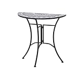 Siena Garden Como Tisch, matt-schwarz/dunkelgrau