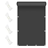 Premium 200x220cm Wasserdicht UV-Schutz Segel - Winddicht Outdoor Baldachin mit Installationsset für Garten, Terrasse, Pool, Dunkelgrau