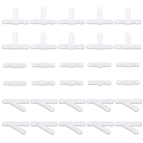 BETESSIN 30Pcs Universal Scheibenwaschanlage Verbinder Schlauchverbinder 4mm Wischwasserschlauch Auto Reparaturset Gerade T-Stück Y-Stück Automotive Schlauch Anschluss Autowasserpumpe an Düsen Weiß