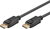 goobay 64799 DisplayPort Kabel 1.4 8K@60Hz (4320p) und 4K@120Hz / Verbindungskabel 32,4 Gbits DP 1.4 für Gaming Monitore Laptop Grafikkarte UHD / 3M