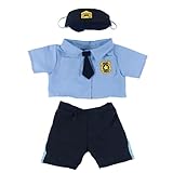 Blaues Polizei-Outfit – 40 cm – Teddybär-Kleidung – Bär nicht im Lieferumfang enthalten