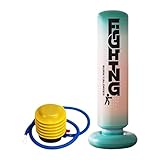 MotiveTech Kinder Boxsack Zum Aufblasen mit Luftpumpe Weiches Und Flexibles Material Ideal für Karate Und Boxen für Kinder von 4 12 Jahren in Verschiedenen Räum, GrÜn, 1.2 M