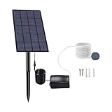 Decdeal Solar Teichbelüfter Luftpumpe Sauerstoffpumpe Tag und Nacht für Garten, Teich, Aquarium