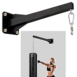 VANROUG Robuste Boxsack-Wandhalterung, robuste Boxsack-Halterung für Zuhause, Fitnessstudio, Fitness, MMA-Training, Montagezubehör im Lieferumfang enthalten, um 360 Grad drehbarer Drehhaken,