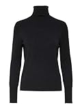 ONLY Damen ONLVENICE L/S Rollneck Pullover KNT NOOS Rollkragenpullover, Schwarz (Black Black), Small (Herstellergröße: S)