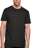 Build Your Brand Herren Basic T-shirt met ronde hals T Shirt, Schwarz, 4XL EU