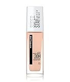Maybelline New York Wasserfestes Make up, Foundation mit hoher Deckkraft, Langanhaltendes Gesichts-Make-up, Super Stay Active Wear, Farbe: Nr. 5 Light Beige (Sehr Hell), 1 x 30 ml