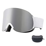 Skibrille HD Anti-Fog-Linse Verstellbarer Linsenriemen...