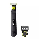 Philips OneBlade QP6531/15 Hybrid-Elektro-Trimmer, Schwarz, 360 Pro
