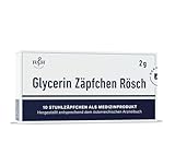 Glycerin Zäpfchen | 2g (10 Zäpfchen) | für eine natürliche Stuhlregulierung | wirkt sanft abführend und schont die Darmflora | Kinder ab 2 Jahren, Jugendliche und Erwachsene
