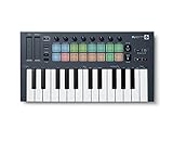 Novation FLkey Mini – Tragbares USB/MIDI-Controller-Keyboard mit 25 Tasten und Integration in FL Studio für die Musikproduktion