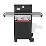 Weber Spirit E-310 Gasgrill, 3 Brenner, 51 x 46 cm Grillfläche, Warmhalterost, Deckelthermometer, 2 Räder - Schwarz/Silber (1500862)