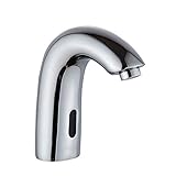 Infrarot Wasserhahn Automatischer Mischbatterie Waschbecken Sensor Armatur - Berührungsloser Wasserhahn für Schulen, Hotels - 17cm Höhe, kalt Wasser, 1.5kg Gewicht
