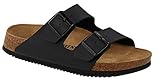 BIRKENSTOCK Arizona Birko-Flor, Unisex-Erwachsene Pantoletten - Schmal - Schwarz - Gr 41