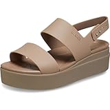Crocs Damen Brooklyn Low Wedge Sandalen, Latte Mushroom, 38/39 EU