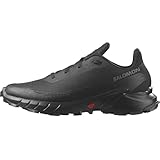 Salomon Alphacross 5 Herren Trail-Laufschuhe, Starker Grip, Anhaltender Komfort, Vielseitige Performance, Black, 43 1/3