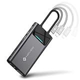 NOVOO USB C Hub Docking Station 9 in 1, Docking Station USB C Multiport Adapter auf Dual HDMI, USB 2.0, PD 100W, für Dell HP ASUS Microsoft Lenovo