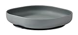 Béaba, Teller mit Saugnapf für Kinder, 100% Silikon, weiches und sehr widerstandsfähiges Material, hält Tisch/Tablett, Hochstuhl, Lasche zum Anheben des Tellers, mikrowellengeeignet, Mineral