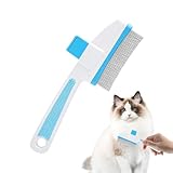 Tyinerc Katzenbürste Für Die Reduzierung Von Haaren,Haustierpflegewerkzeug Mit Auslösetaste | Kamm Zur Zeckenentfernung Für Haustiere,Für Das Baden Von Langhaarigen Und Kurzhaarigen Hunden Und Katzen