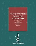 Staff & Tablature Combo for 5 String Bass: With Title line