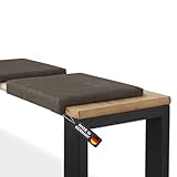 Lycce Bankauflage Klemmkissen 1 Leiste, Sitzkissen Wildlederoptik Taupe, Banktiefe ab 35 cm