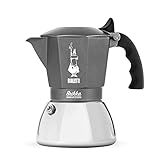 Bialetti Brikka Induktionskaffeemaschine, 4 Tassen (170 ml), Espresso wie an der Bar, für alle Herdarten geeignet, edles Design, Silber