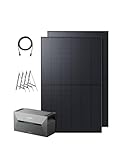 Anker SOLIX Balkonkraftwerk mit Speicher (890W | 1600Wh), Solarbank 2 Plus 2 MPPT für bis zu 2 Solarpanels, 1600Wh Speicher für Balkonkraftwerk, 2x 445W Topcon Solarpanel, Halterungen,9,6kWh