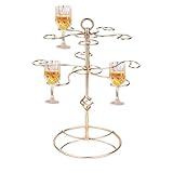 Weinglashalter in Baumform für Cocktails | Cocktail-Ständer, Weinglas-Turm aus Metall, 2 Ebenen, 10 Glashalter, eleganter Champagner-Ständer für Haus, Küche, Esszimmer, Party, Hochzeit, Bar Rest