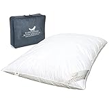 Klosterdorf Bettenmanufaktur Premium Ballonbett-Winterdecke ''Propper deluxe'' | 135x200 cm | 2200 Gramm | Gänsedaunen und Gänsefedern Klasse 1 | Handarbeit aus Deutschland | Für einen gesunden Schlaf