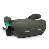 KikkaBoo i-Pop Kindersitzerhöhung Auto Kinder, i-Size, Isofix, 22-36 kg, Gruppe 3, 7-12 Jahre, Autositz Sitzerhöhung, Armeegrün