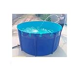 Überirdischer Kinderschwimmbecken, wasserdicht, PVC, rund, Fischteich mit Halterung, einfache Einrichtung, 900 l Wasserspeicher (1,2 x 0,8 m) für Sommer, Outdoor-Spaß und Spielaktivitäten